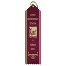 2" x 8" Custom Point Top Award Ribbon With Border