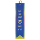 2-1/2" X 10" Custom Rainbow Square Top 2 Layered Ribbon