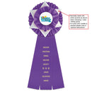 Liverpool 3 Rosette Award Ribbon, 5-1/2" Top