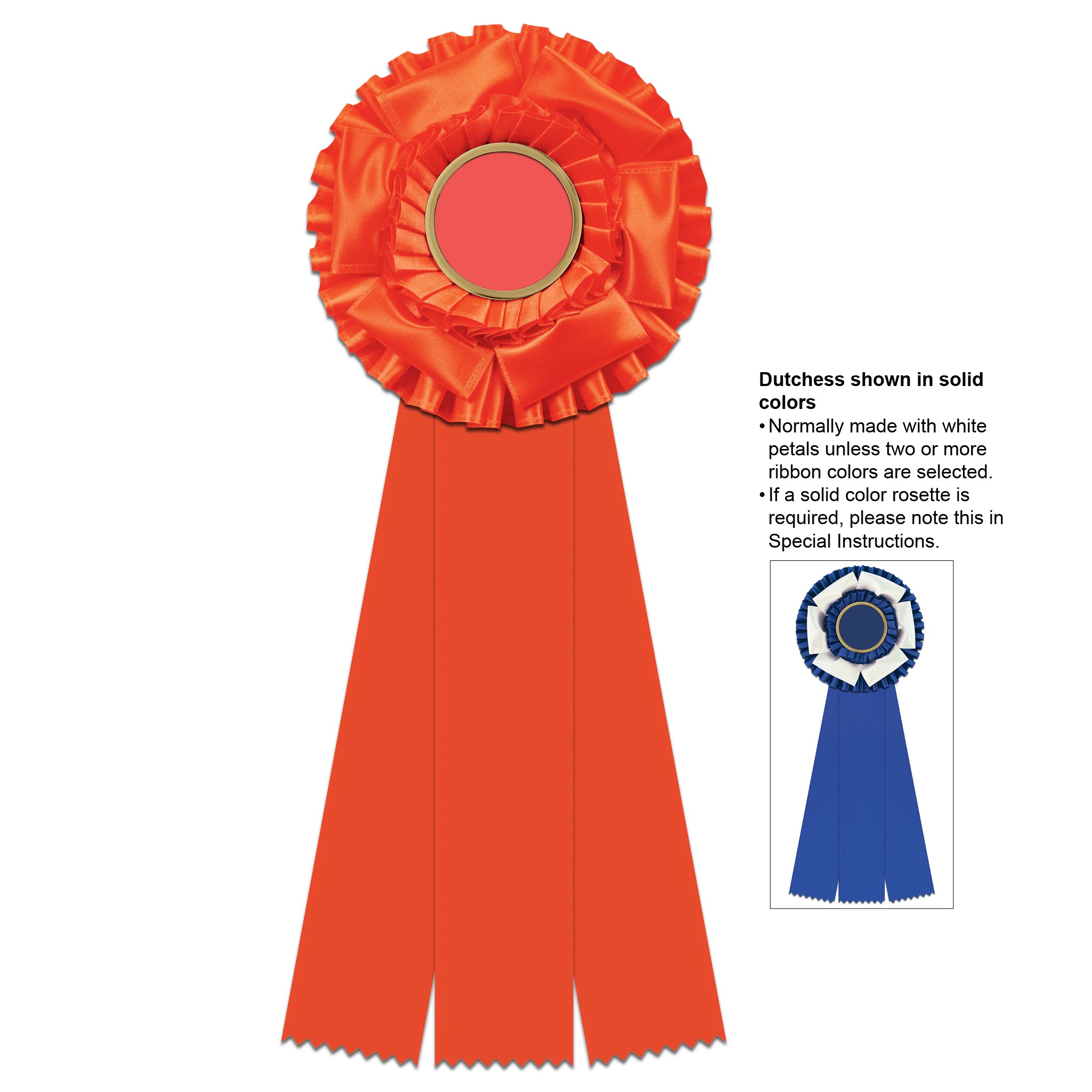 Dutchess 3 Rosette Award Ribbon, 5-1/2