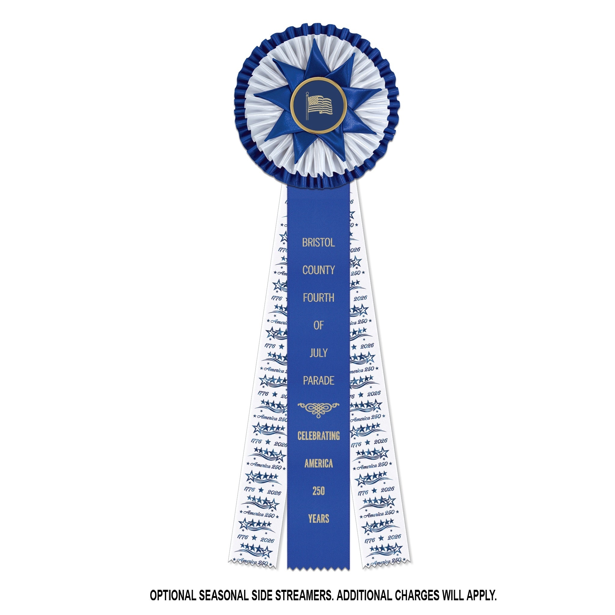 Chatham 3 Rosette Award Ribbon, 6-1/2