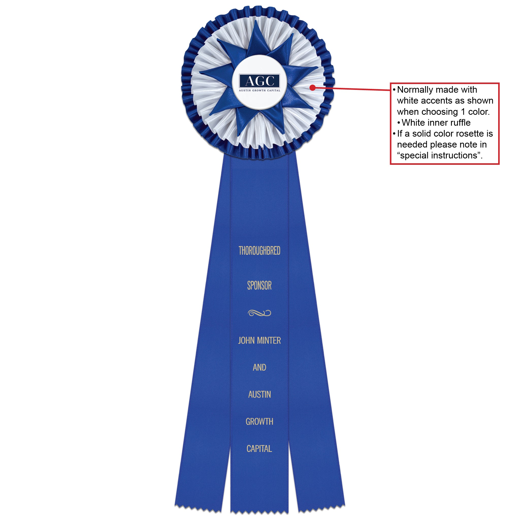 Chatham 3 Rosette Award Ribbon, 6-1/2