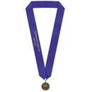 1-1/8" CX Award Medal With Custom Satin Neck Ribbon
