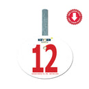 Custom Indurotec™ Full Color Dressage Oval Exhibitor Number With Hook
