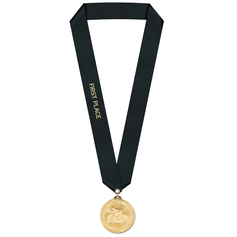 2" Custom BL Award Medal With Satin Neck Ribbon