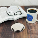 3-5/8" Custom Silver Coasters With Logo.
