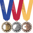 2-3/4" Stock RS Award Medal With Custom Satin Neck Ribbon