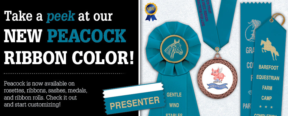 Hodges Badge Company's New Satin Peacock Ribbon Color 