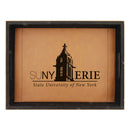 16" x 12" Custom Brown Leatherette Tray