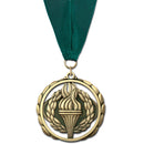 2-3/8" Stock ES Award Medal With Grosgrain Neck Ribbon