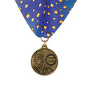 1-1/2" HM Custom Award Medal With Millennium Neck Ribbon.