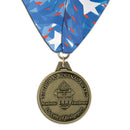 HG 2" Custom Award Medal With Millennium Neck Ribbon.