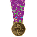HS 2-1/2" Custom Award Medal With Custom Loop Millennium Neck Ribbon.