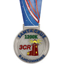 HH 3" Custom Award Medal With Custom Loop Millennium Neck Ribbon.
