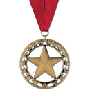 2-3/4" Stock RS Award Medal With Grosgrain Neck Ribbon
