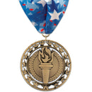 2-3/4" Stock RS Award Medal With Millennium Neck Ribbon