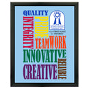 8" x 10" Custom Black Plaque With Full Color Imprint