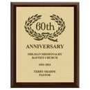 9" x 12" Custom Cherry Plaque With Engraved Plate