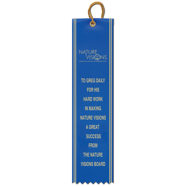 2-1/2" x 10" Custom Square Top Award Ribbon With Border