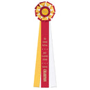 Newcastle 3 Rosette Award Ribbon, 6-1/2" Top