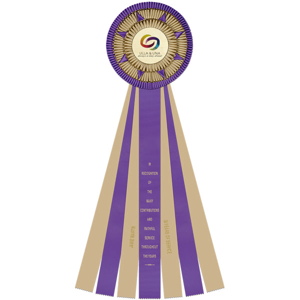 Cadbury 7 Rosette Award Ribbon, 12" Top