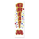 2" X 8" Stock Multicolor Pinked Top Great Job Award Ribbon