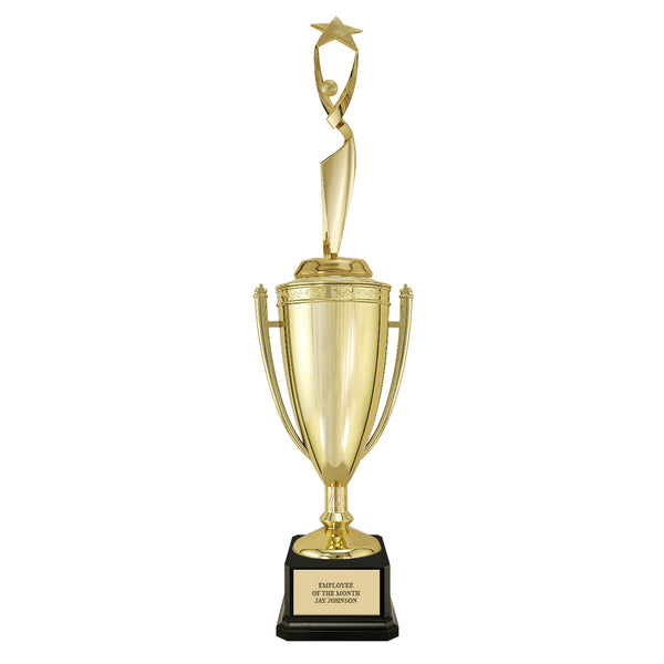 14" Custom Loving Cup Award Trophy With Square Base