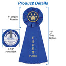 Stock Paw Print Rosette Award Ribbon