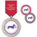 2-3/4" Custom GGM Award Medal With Satin Drape Ribbon