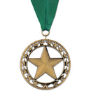 2-3/4" Stock RS Award Medal With Grosgrain Neck Ribbon