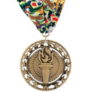 2-3/4" Stock RS Award Medal With Millennium Neck Ribbon