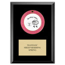 5" x 7" Custom GGM Medal Award Plaque - Black Finish