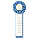 Master 1 Rosette Award Ribbon, 4" Top