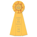 Empire 3 Rosette Award Ribbon, 4" Top