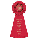 Beauty 3 Rosette Award Ribbon 4-1/2" Top