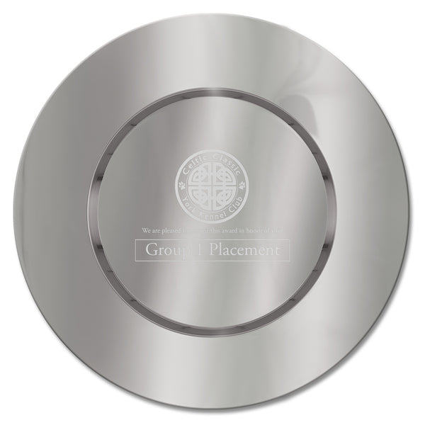 12" Round Charger Award Tray