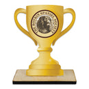 5" Loving Cup Shape Birchwood Award Trophy With Birchwood Base