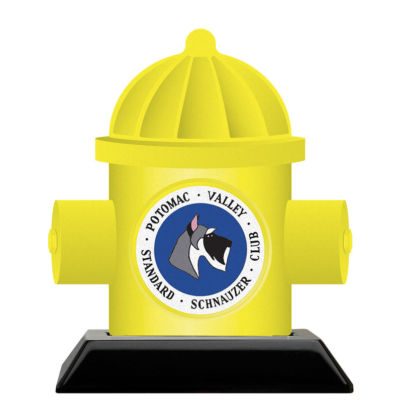 5" Hydrant Shape Birchwood Award Trophy With Black Base