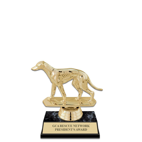 5-1/2" Black Faux Marble Base Award Trophy