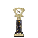 10" Custom Black/Gold Award Trophy w/Insert Top