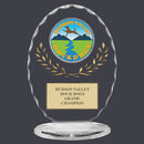 6-3/8" Free Standing Oval Award Trophy With Gold Wreath
