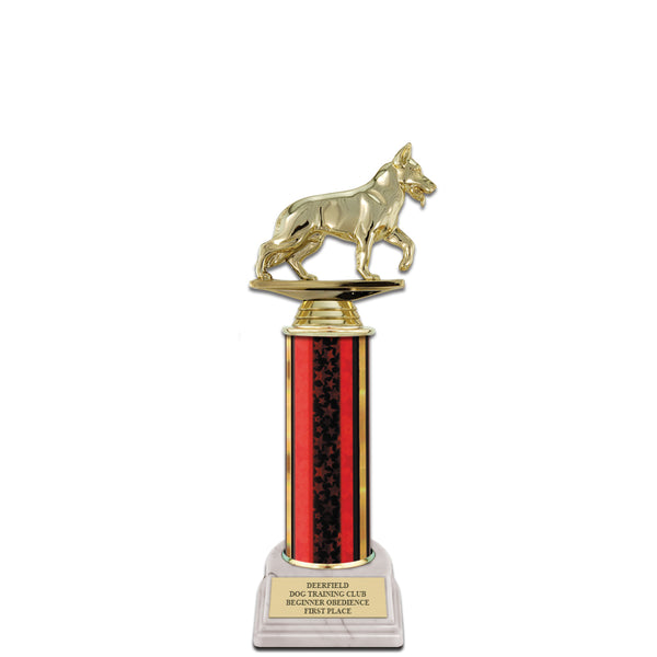11" Custom White Base Award Trophy