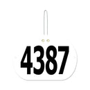 Large Oval Exhibitor Number With Hook 1501+