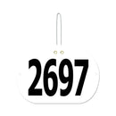 Large Oval Exhibitor Number With Hook 1501+