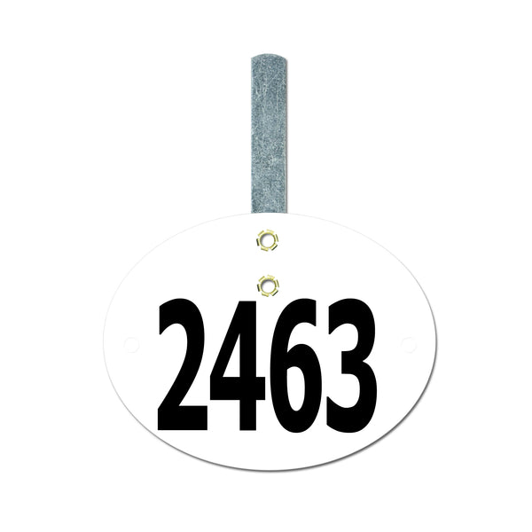 Oval Exhibitor Number With Hook 1501+