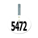 Dressage Oval Exhibitor Number With Hook 1501+