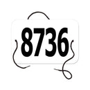 Large Rectangular Exhibitor Number With String 1501+