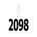 Large Rectangular Exhibitor Number With Hook 1501+