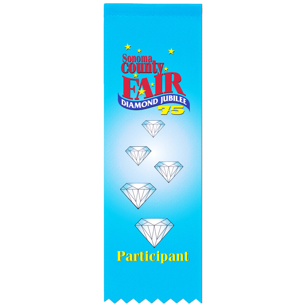 2" x 6" Multicolor Hemmed Top Award Ribbon Award Ribbons