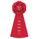 Beauty 3 Rosette Award Ribbon 4-1/2" Top